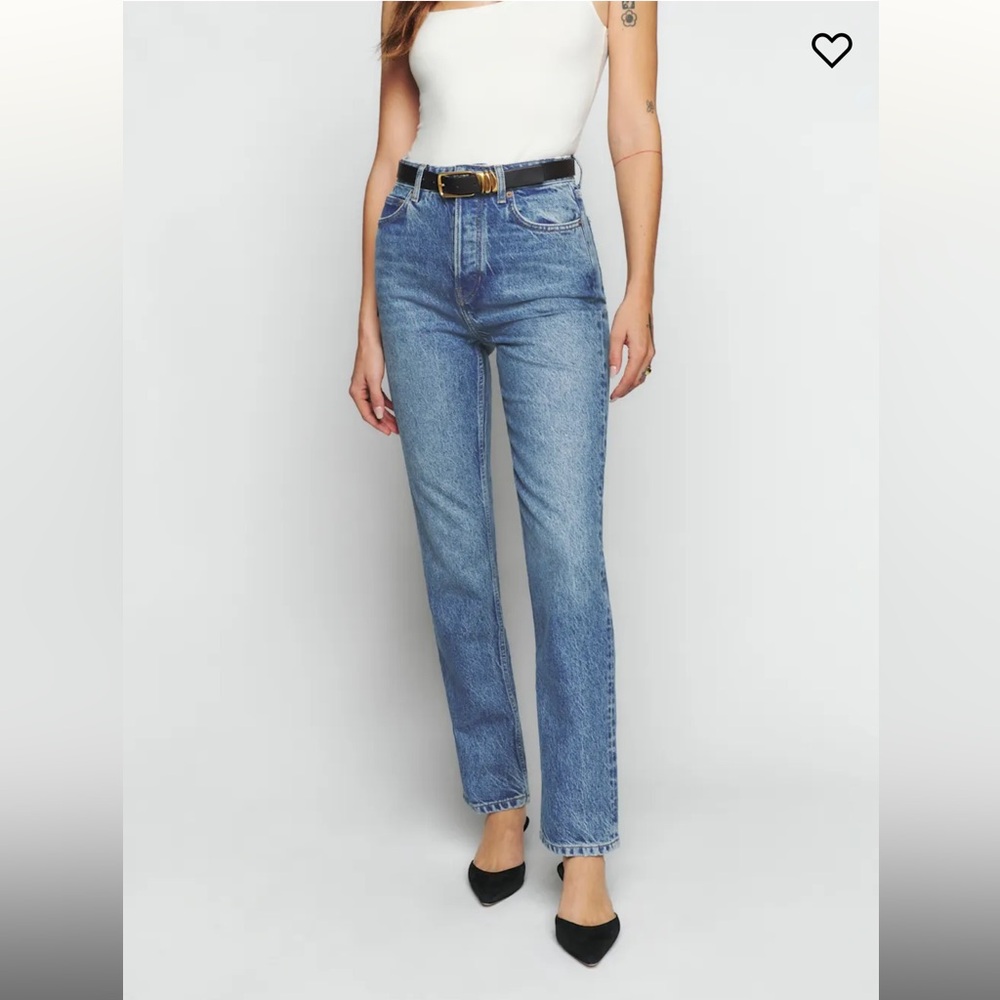 Reformation Blue Straight Leg Jeans
